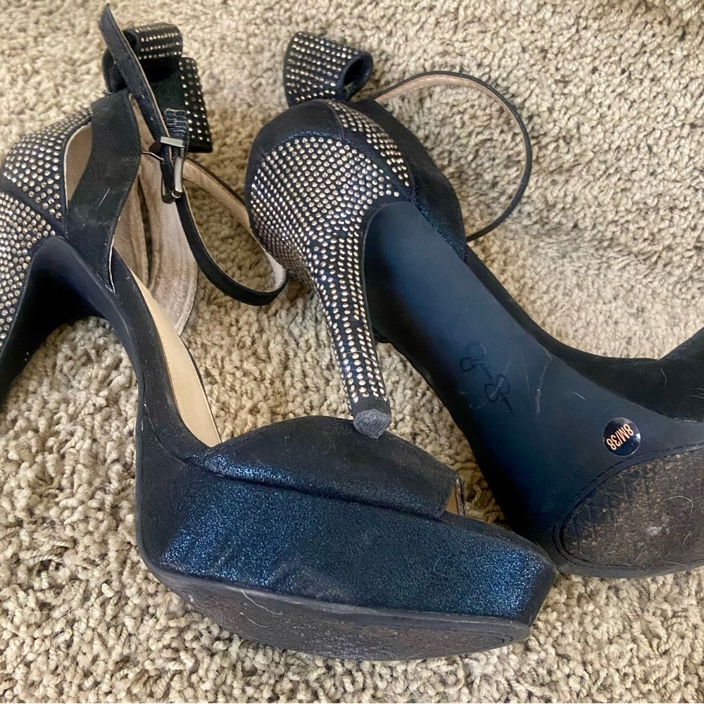 Jessica Simpson Black Studded Heels - Picture 7 of 7